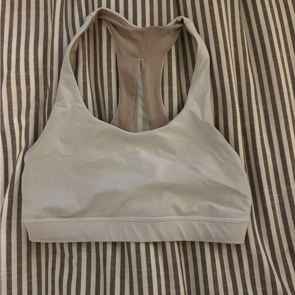 Women's White Lululemon Sports Bra